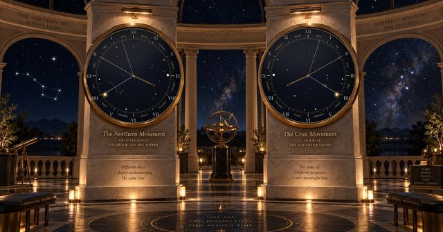 Concept render: the Twin Clocks in a rotunda